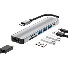 U BUY - Adaptador 7 En 1 Entrada C Usb Hdmi Para Mac Windows Pc
