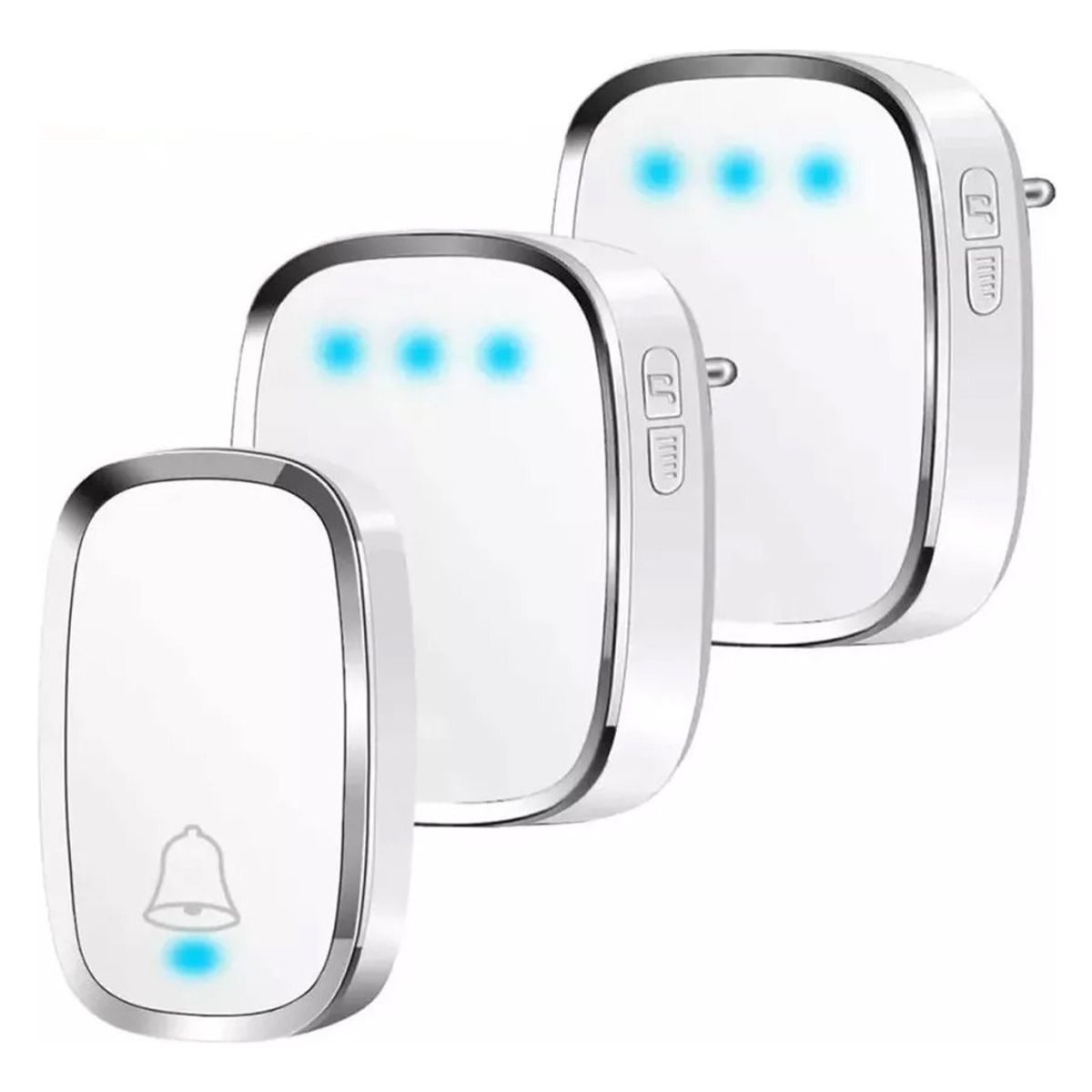 U BUY - Timbre Inalámbrico Con Luz Led 1 Transmisor 2 Rec