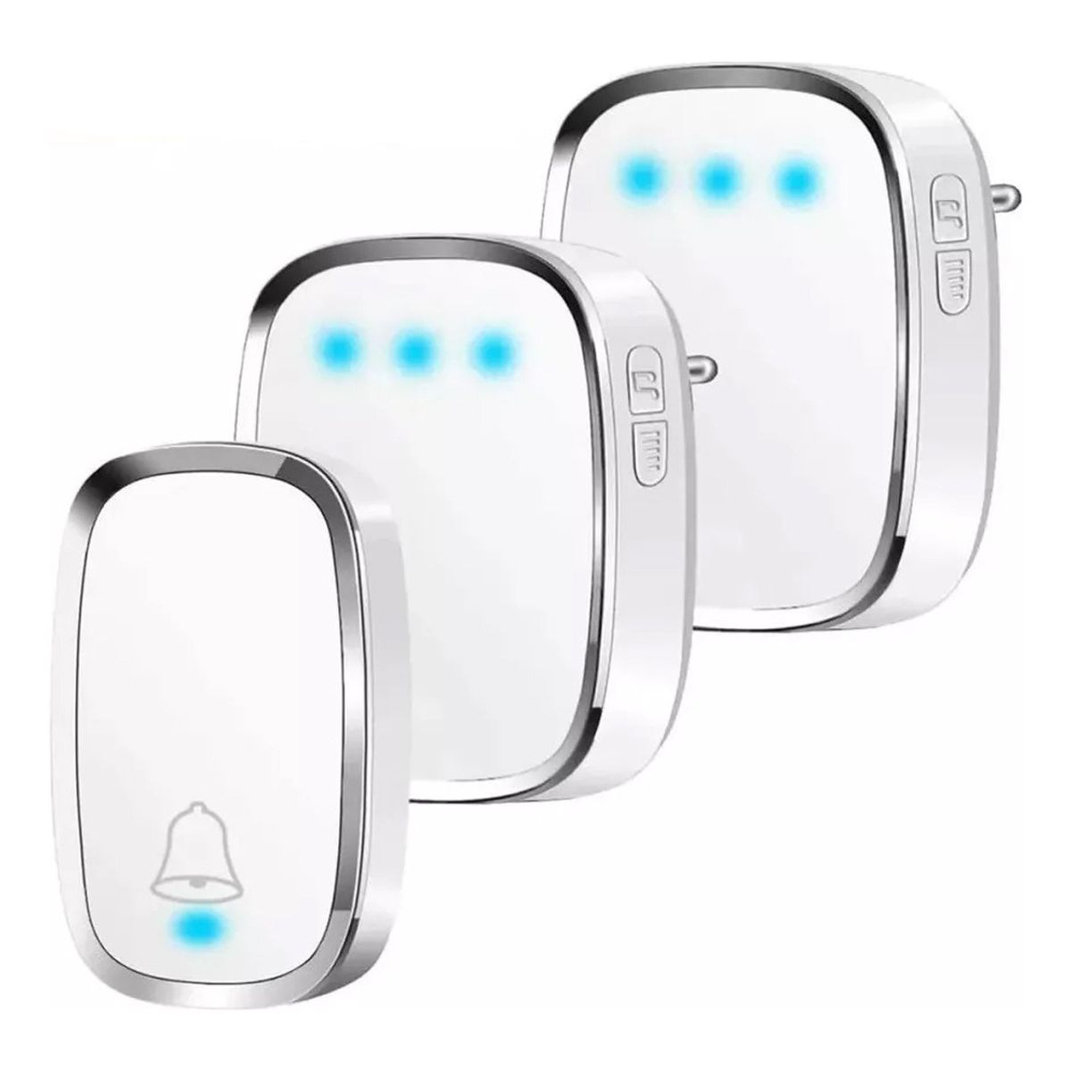 U BUY - Timbre Inalámbrico Con Luz Led 1 Transmisor 2 Rec