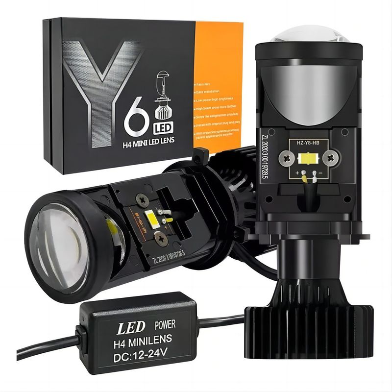 U BUY - Ampolleta Led Optico H4 Y6 8000 Lúmenes Auto 36w Lupa