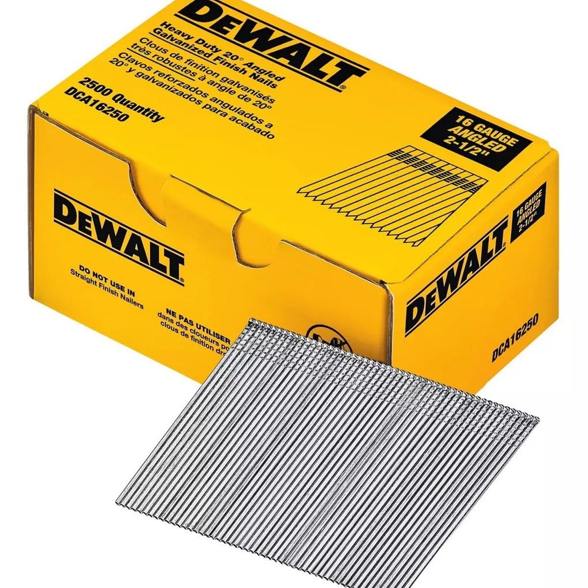 DEWALT - Caja De 2500 Clavos Reforzados 2-1/2 16ga Dewalt Dca16250