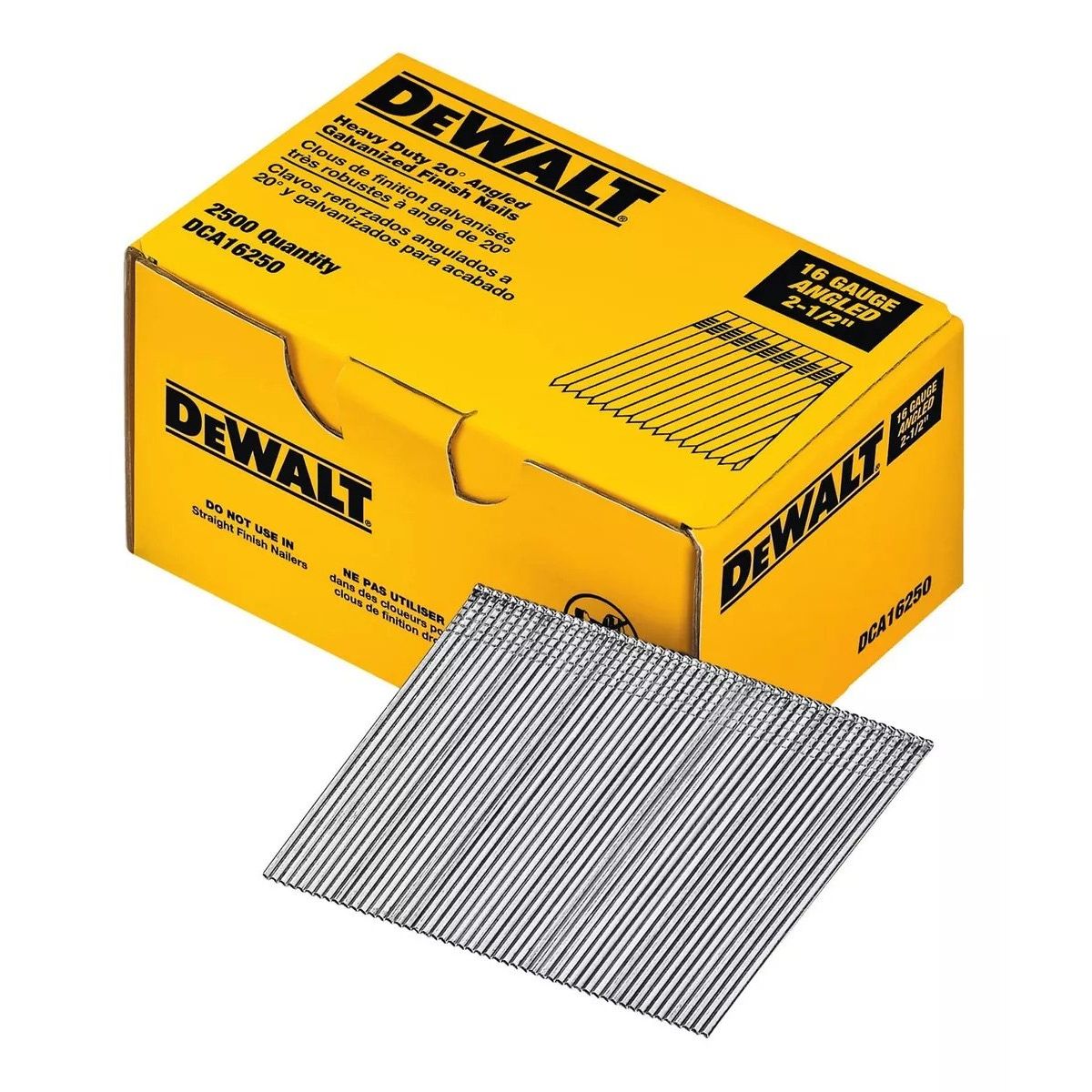 DEWALT - Caja De 2500 Clavos Reforzados 2-1/2 16ga Dewalt Dca16250
