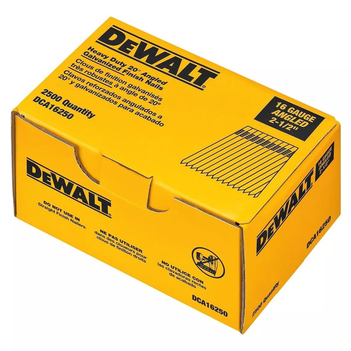 DEWALT - Caja De 2500 Clavos Reforzados 2-1/2 16ga Dewalt Dca16250