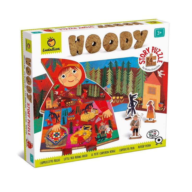 LUDATTICA - Puzzle de Madera Historia Caperucita 24 Piezas Ludattica
