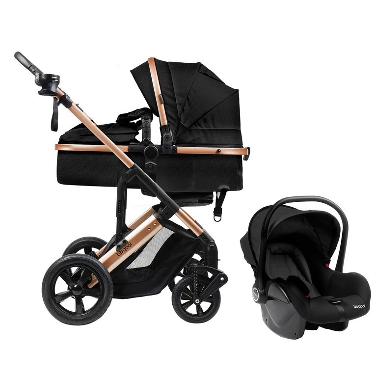 Coche Travel System Moises Plegable Zion Negro Negro