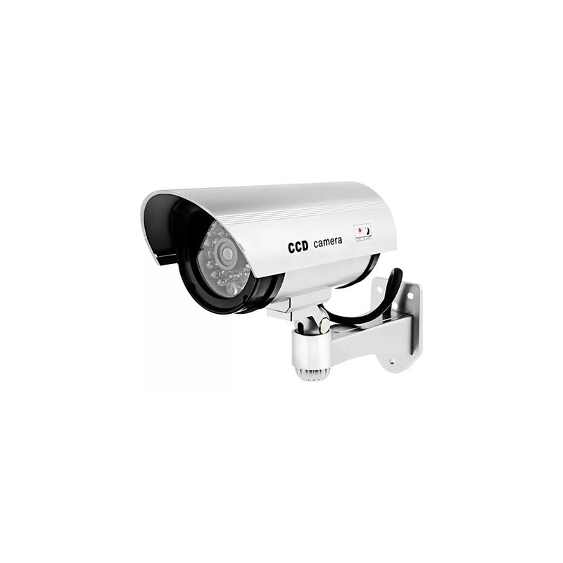 IMPORTCLICK - Cámara Seguridad Falsa LED Gris IMPORTCLICK