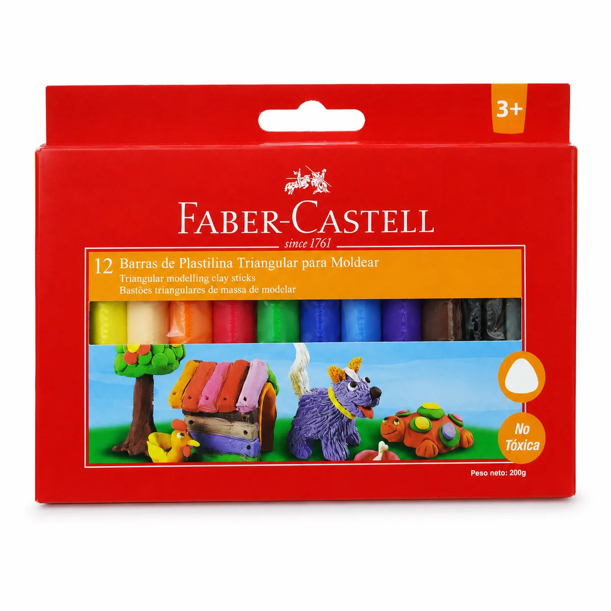 FABER-CASTELL - Plastilina Jumbo Faber-Castell x12 Colores