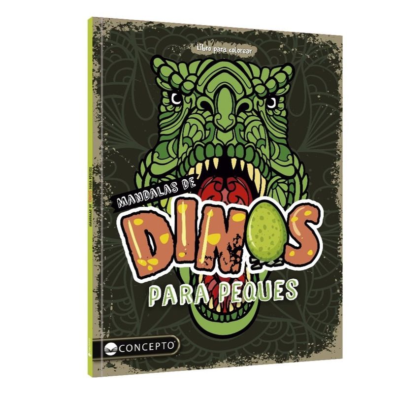 LATINBOOKS - Libro COLORES Y EMOCIONES -MANDALAS DE DINOS PARA PEQUES