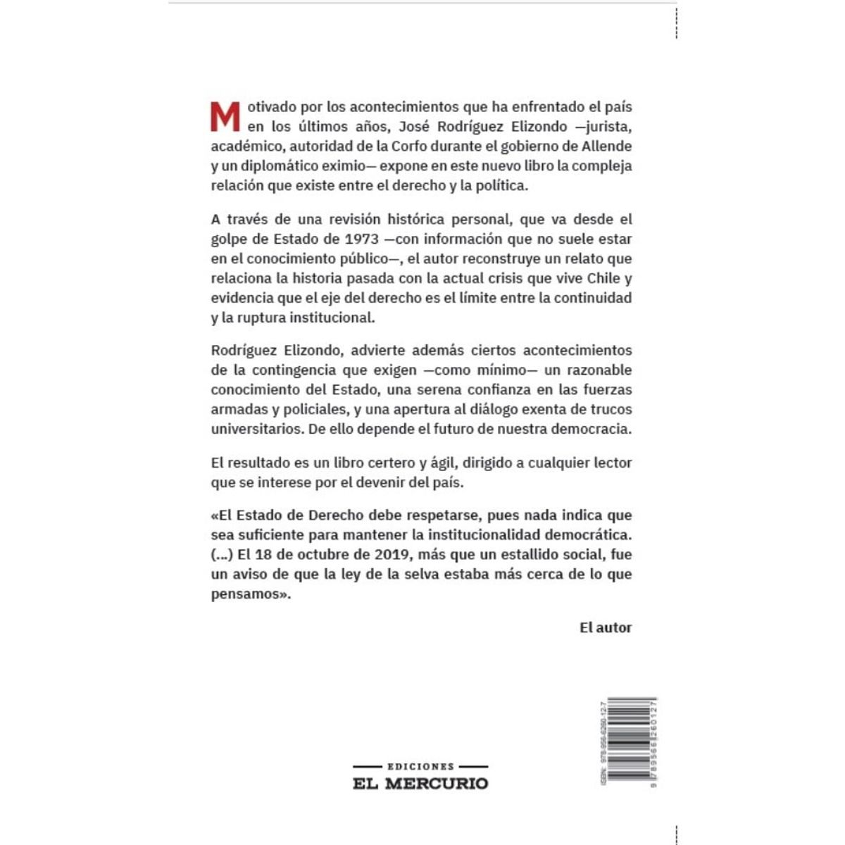 EDICIONES EL MERCURIO - Libro CHILE Y LA LEY DE LA SELVA
