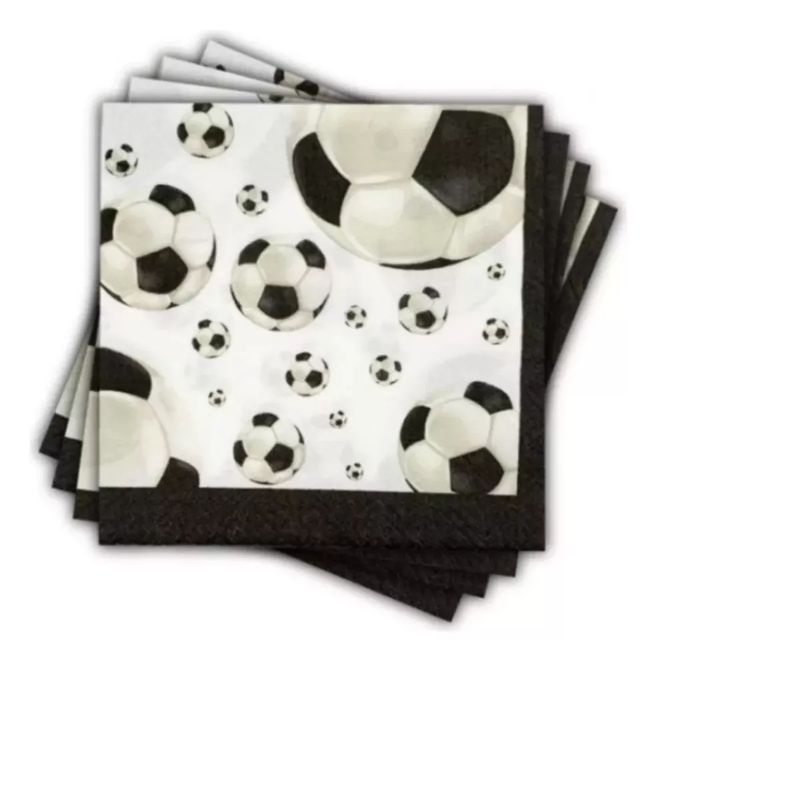 GENERICO - Balón Fútbol 16 Servilletas Para Cotillón Cumpleaños Fiestas