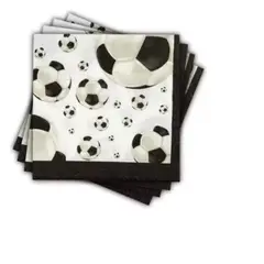 GENERICO - Balón Fútbol 16 Servilletas Para Cotillón Cumpleaños Fiestas