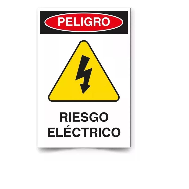 GENERICO - Autoadhesivo Peligro Riesgo Eléctrico 80x40cm Reflectante
