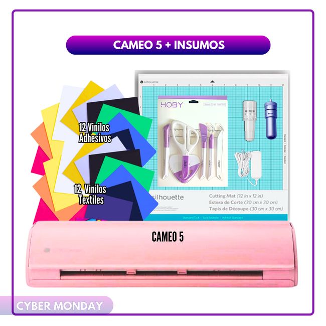 SILHOUETTE - Cameo 5 ROSADA Silhouette + herramientas + cuchilla OCM 07