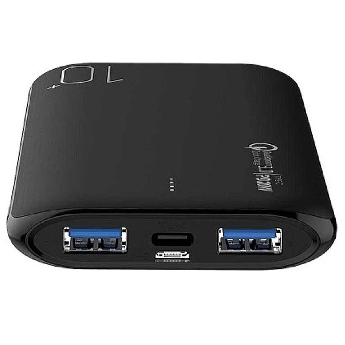 DUSTED - BATERIA EXTERNA POWERBANK, 10.000 MAH, COLOR NEGRO