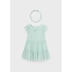 MAYORAL - Vestido con diadema tul plumeti bebé