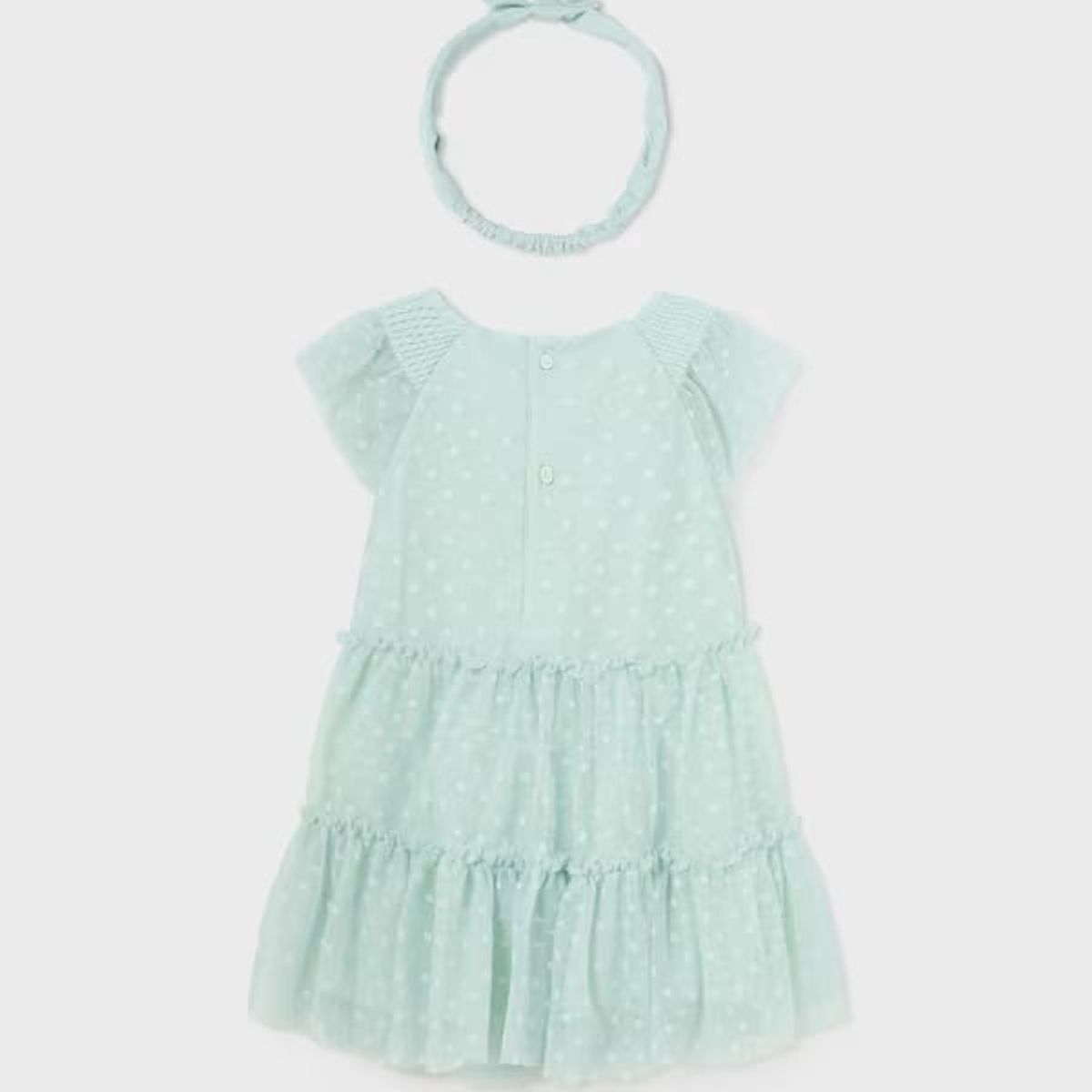MAYORAL - Vestido con diadema tul plumeti bebé
