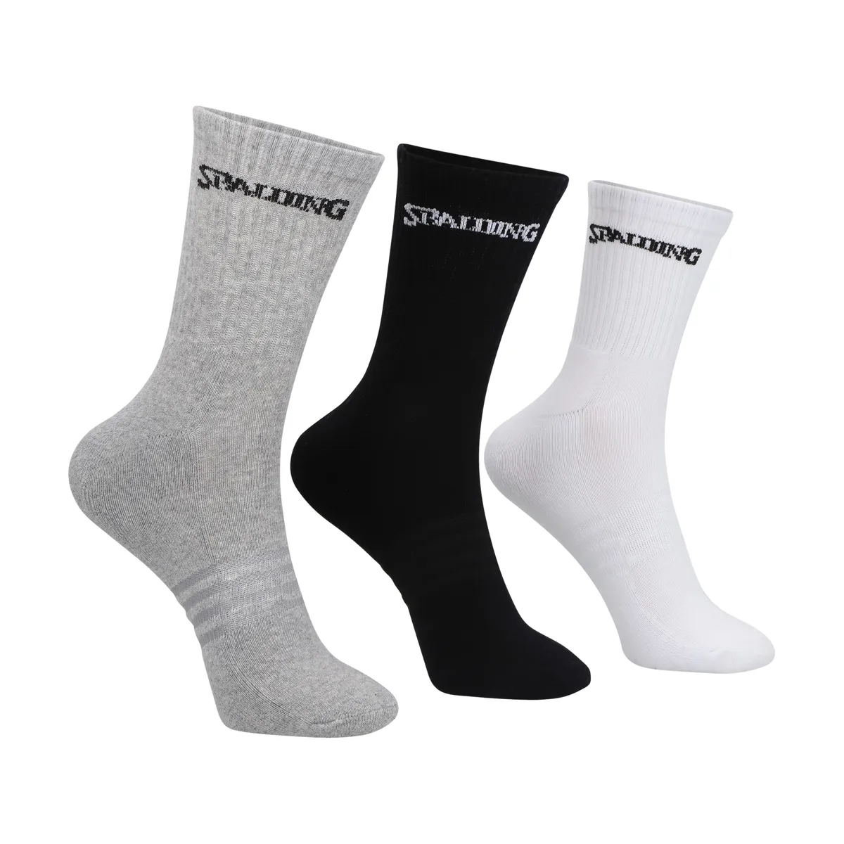 SPALDING - Calcetines Deportivos Medios Spalding Tripack Adulto