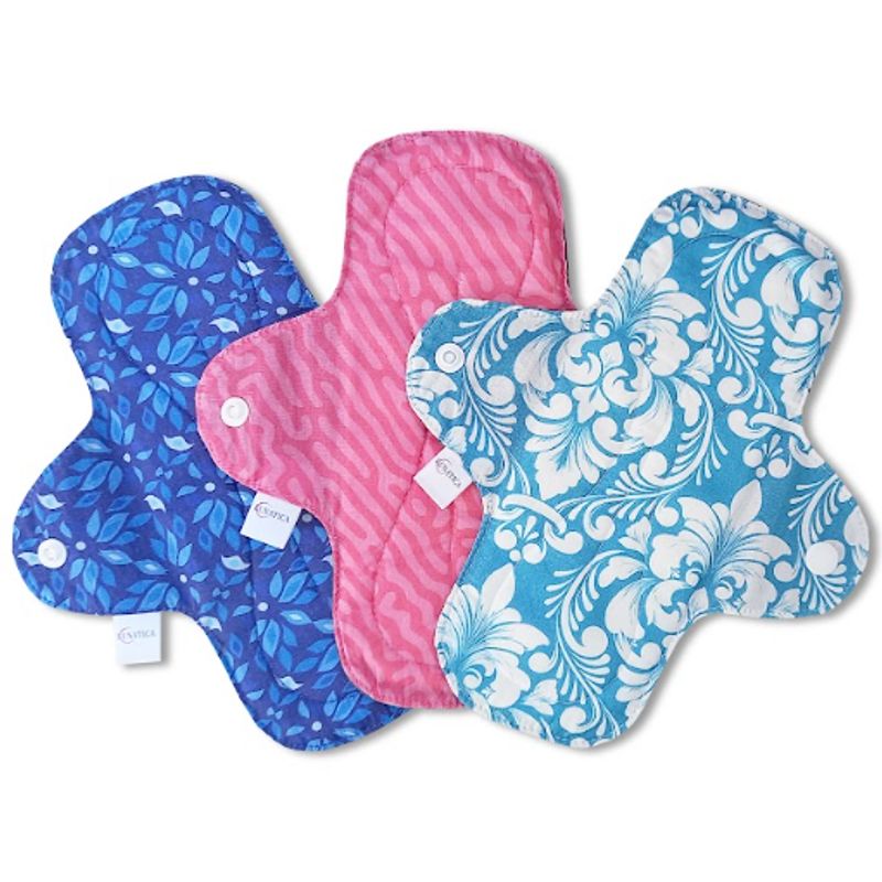 LUNATICA - Toallitas Higiénicas Menstruales Ecológicas Reutilizable Pack 3 un.