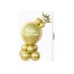 GENERICO - Set De Globos Dorado 120cm