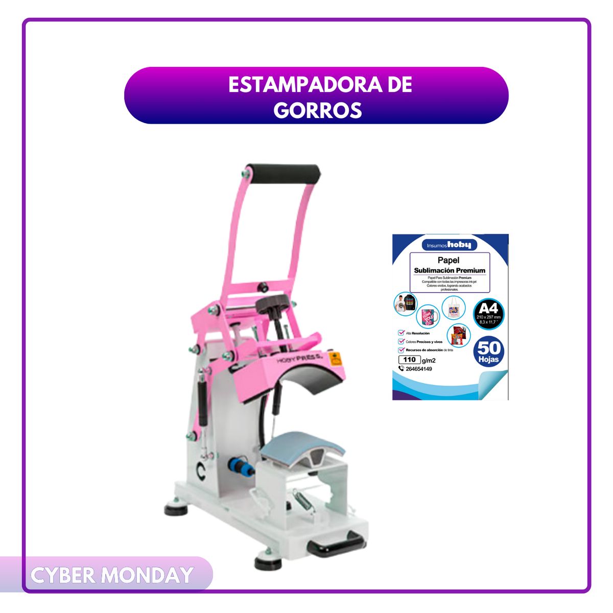 GENERICO - Estampadora de gorros Hoby Press OCM 014