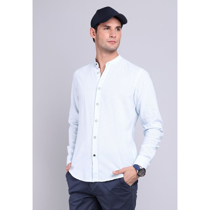 SOVIET - Camisa Cuello Mao Lino Soviet SOVIET