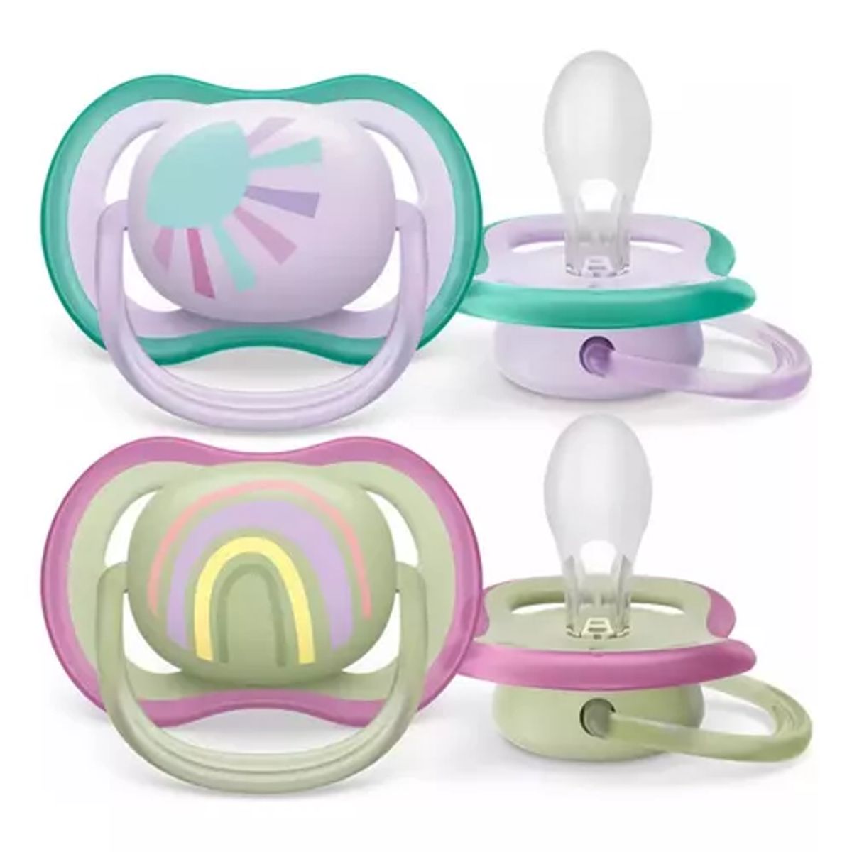 AVENT - Set 2 chupetes Avent ultra air 0-6 m Niña scf085/59