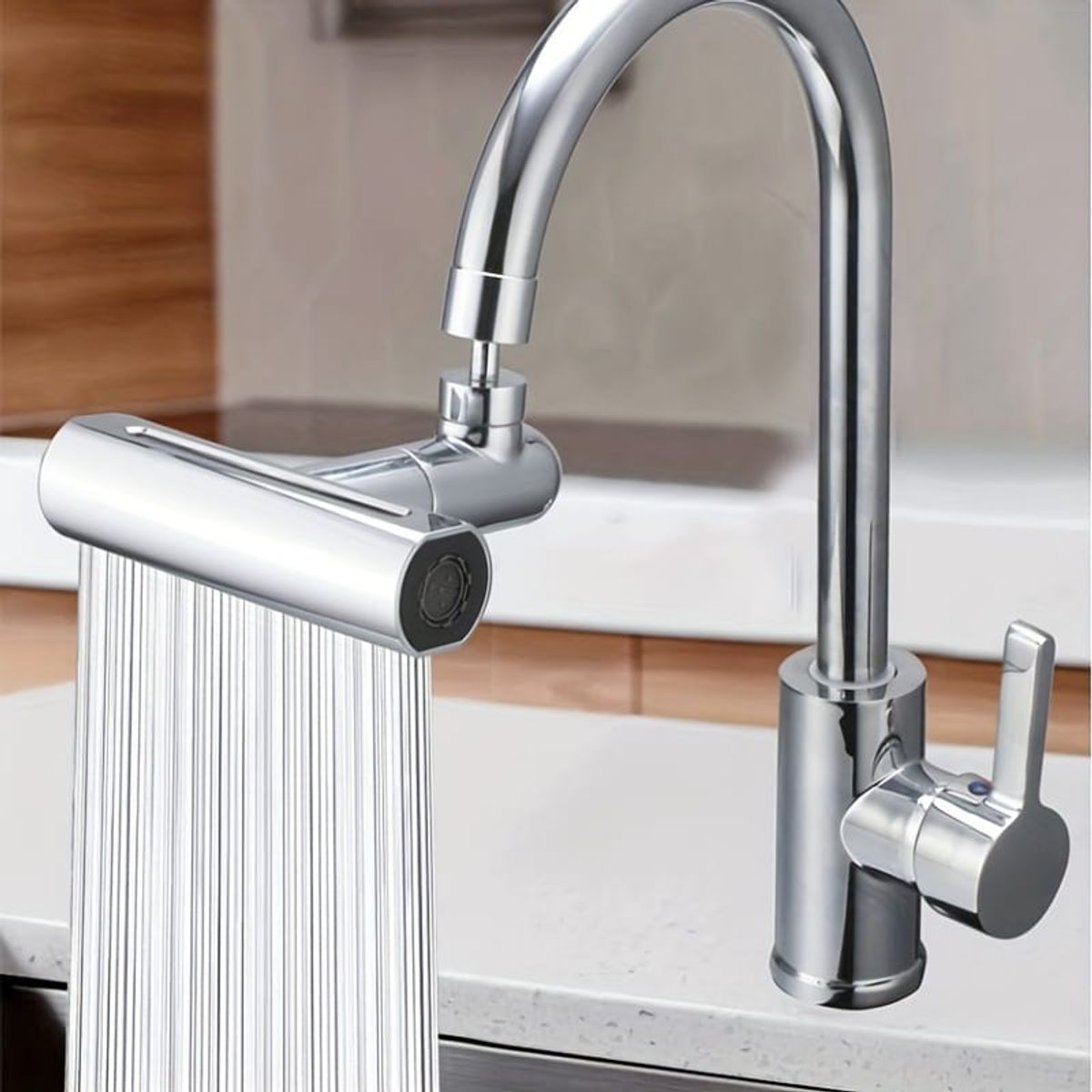 GENERICO - Cabezal de grifo  4 en 1 para fregadero de cocina, cabezal de ducha giratorio Universal