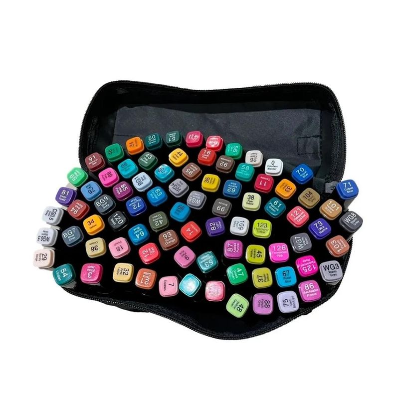 GENERICO - Set 80 Plumones Profesionales  Para Pintar Doble Punta Premium