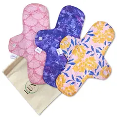 LUNATICA - Toallitas Higiénicas Menstruales Ecológicas Reutilizable Pack 3 un.
