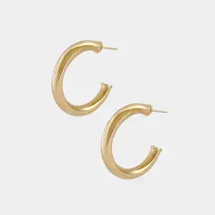 PSK JOYAS - Argolla Mujer Enchape Oro 18kt Liso 4cm Colomba M