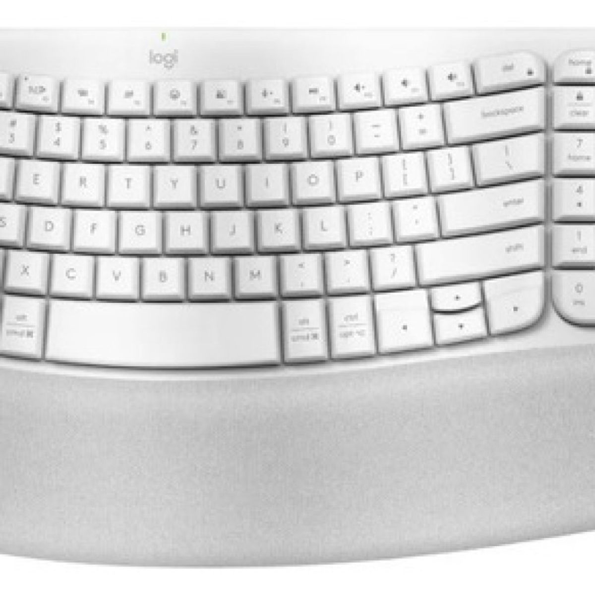 LOGITECH - Teclado Ergonomico Wireless Logitech Wave Blanco