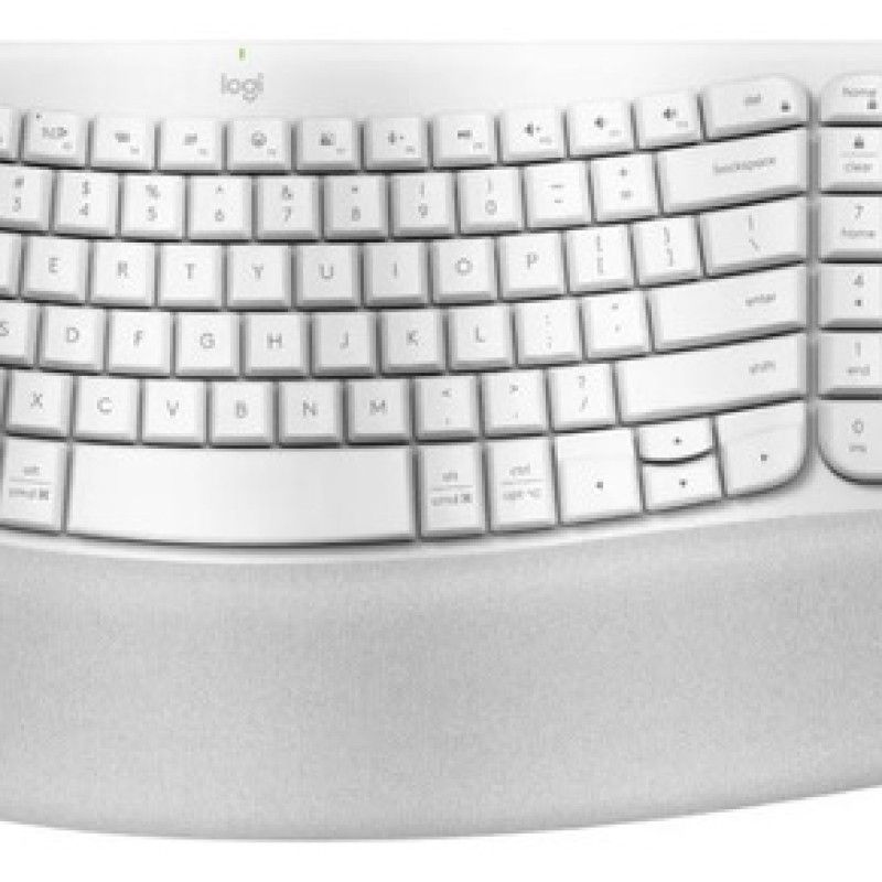 LOGITECH - Teclado Ergonomico Wireless Logitech Wave Blanco