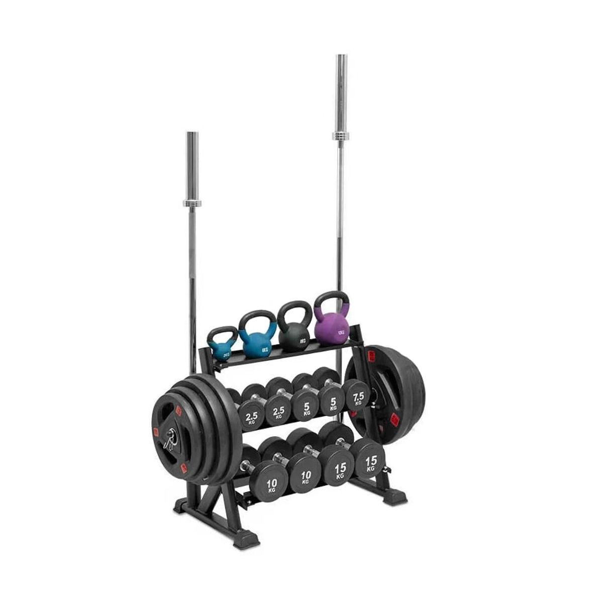 SDFIT - Rack mancuernas 4 en 1 - Discos barras mancuernas BS-C-009