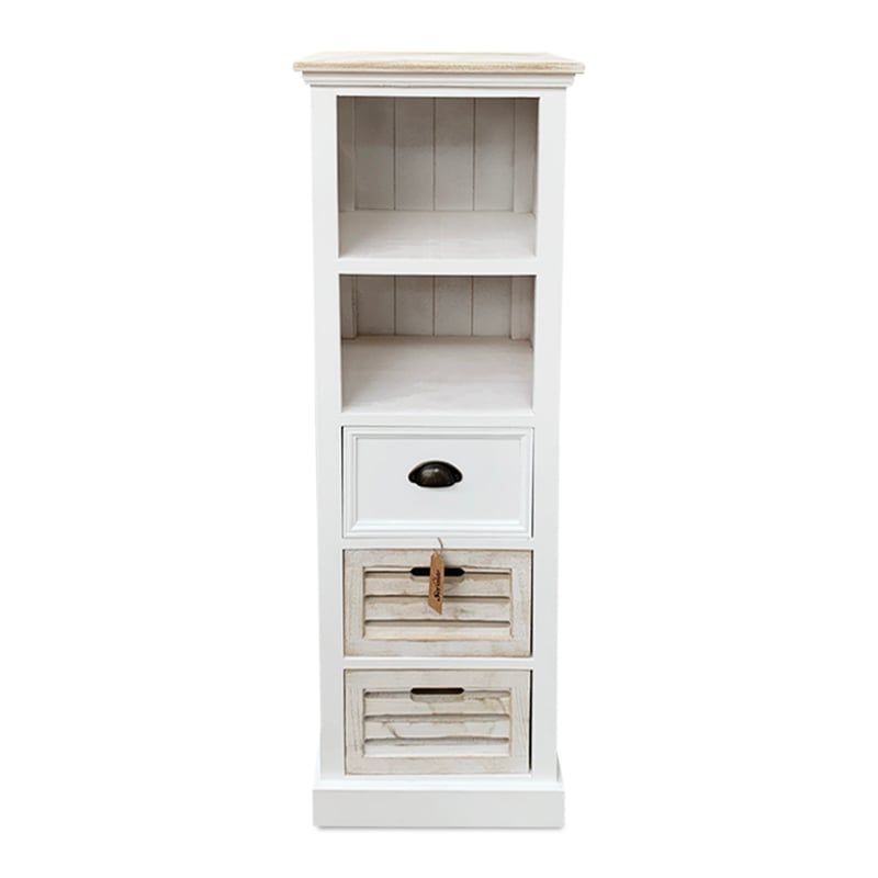 SORENTO - Mueble Lateral Blanco Madera