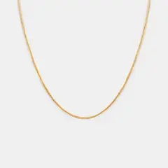 PSK JOYAS - Collar Cadena Plana Mujer Enchape Oro 18kt Dana