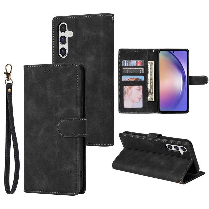 GENERICO - Carcasa Flip Cover compatible con Samsung Galaxy A15 Negro