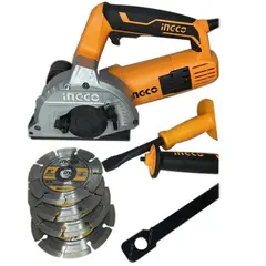 INGCO - Acanaladora Cortadora de Muro 1500W con 4 Discos