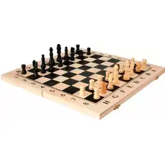 GENERICO - Ajedrez Tablero De Madera Set Juego De Mesa Plegable