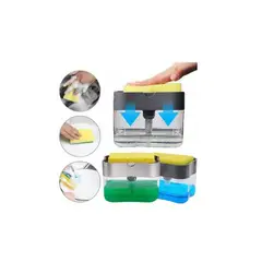 GENERICO - Dispensador De Lavalozas Detergente Manual Con Esponja