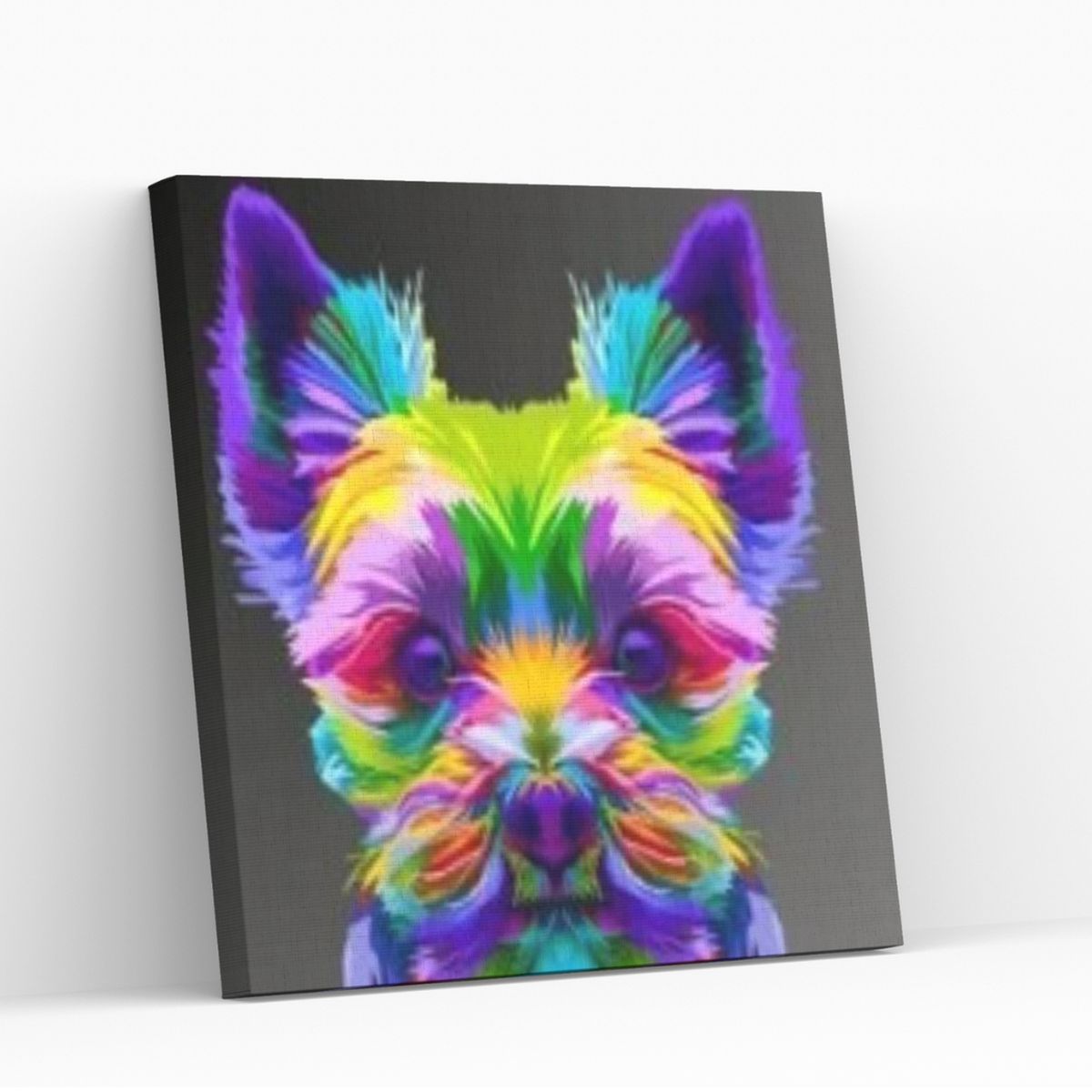 GENERICO - Diamond Painting en bastidor 30x30cm Yorkie Pop