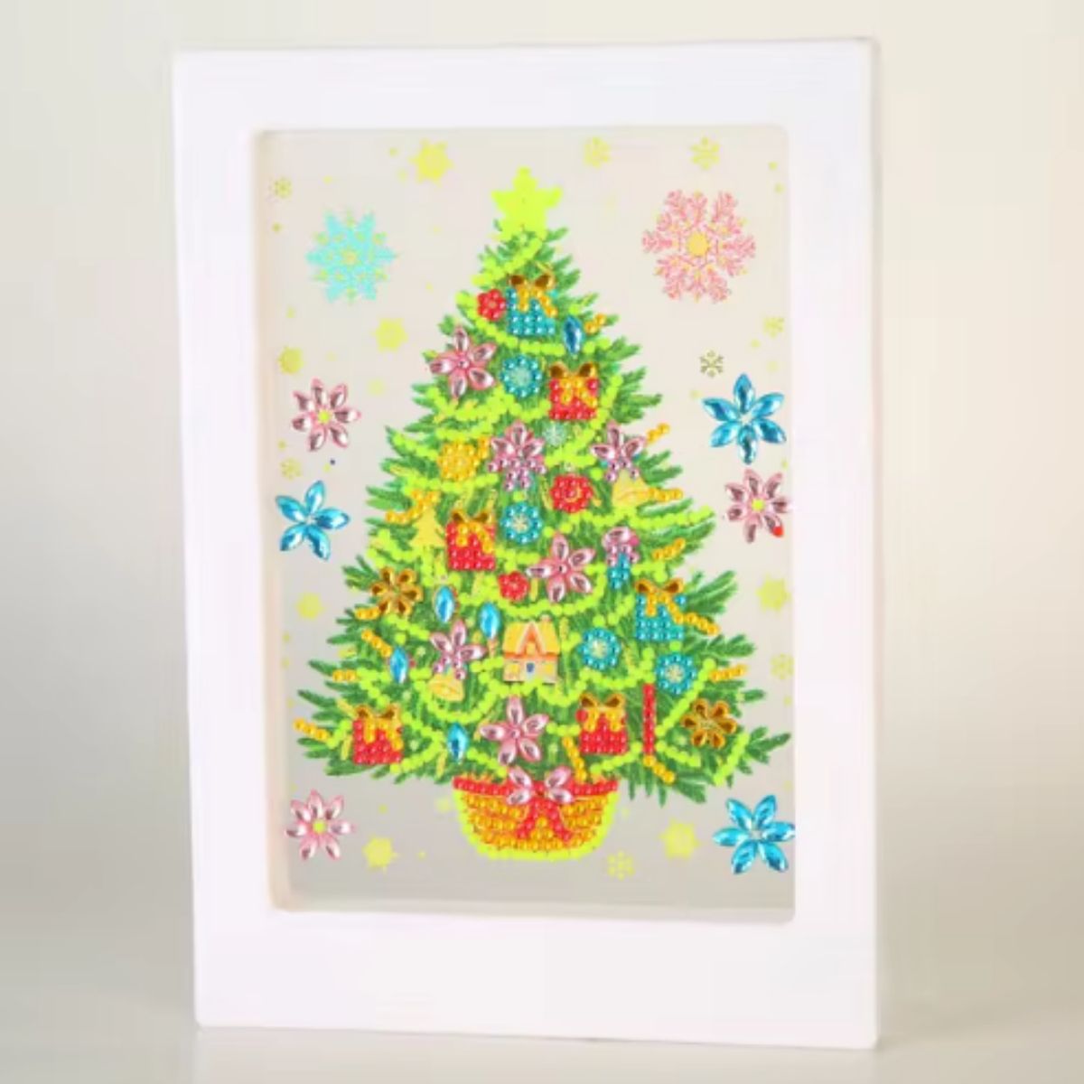 GENERICO - Pintacon Diamantes led en marco para niños Árbol Navidad