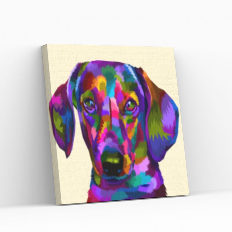 GENERICO - Diamond Painting en bastidor 30x30cm Salchicha Pop