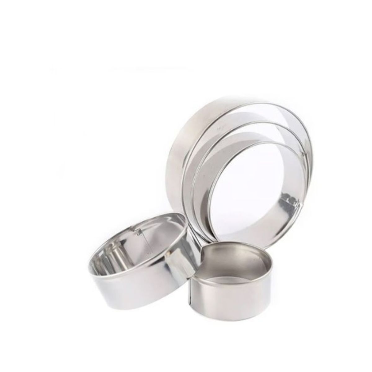 GENERICO - Molde Redondo De Acero Inoxidable Para Galletas 5 Piezas