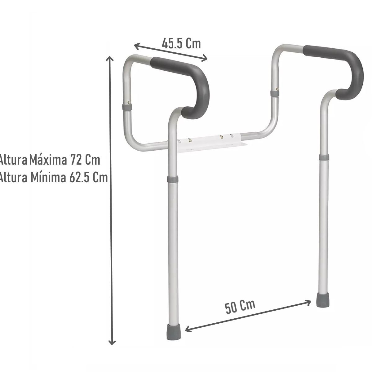 ONEDER - Marco Seguridad Barra De Apoyo Para Inodoro Baño Wc 702B