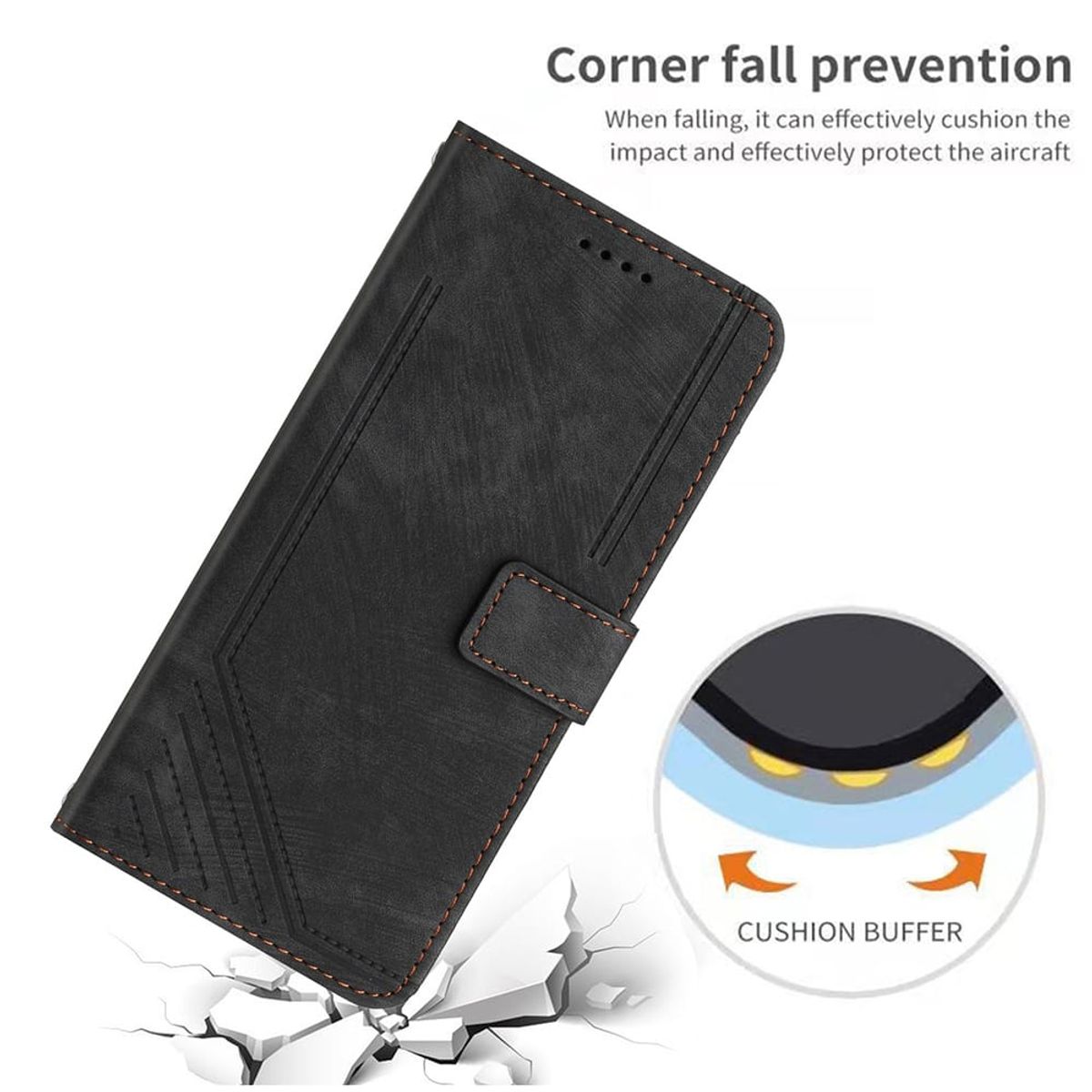 GENERICO - Carcasa Flip Cover compatible con Samsung Galaxy A05s Negro