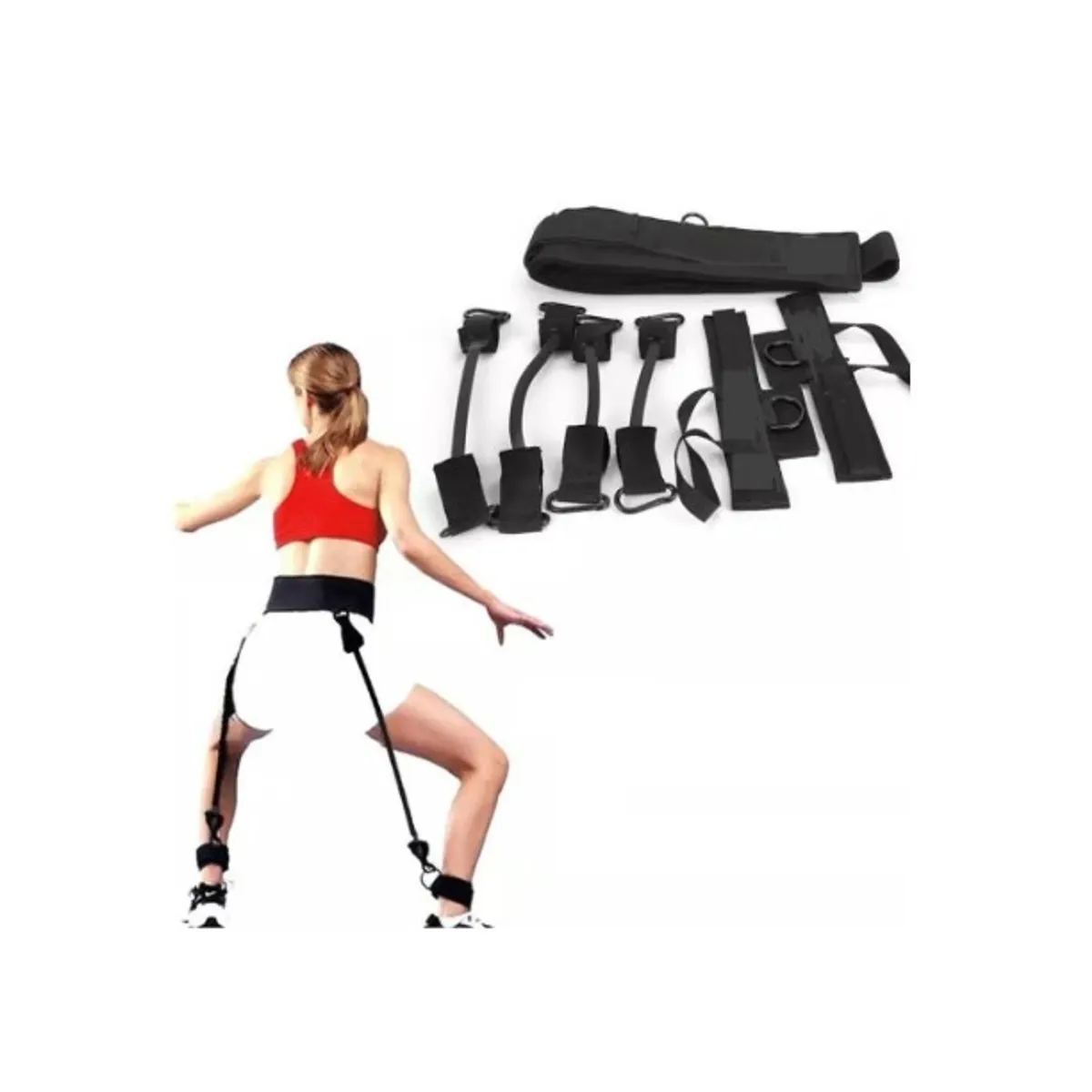 GENERICO - Ligas De Resistencia Piernas Con Bandas Elasticas 8 Piezas