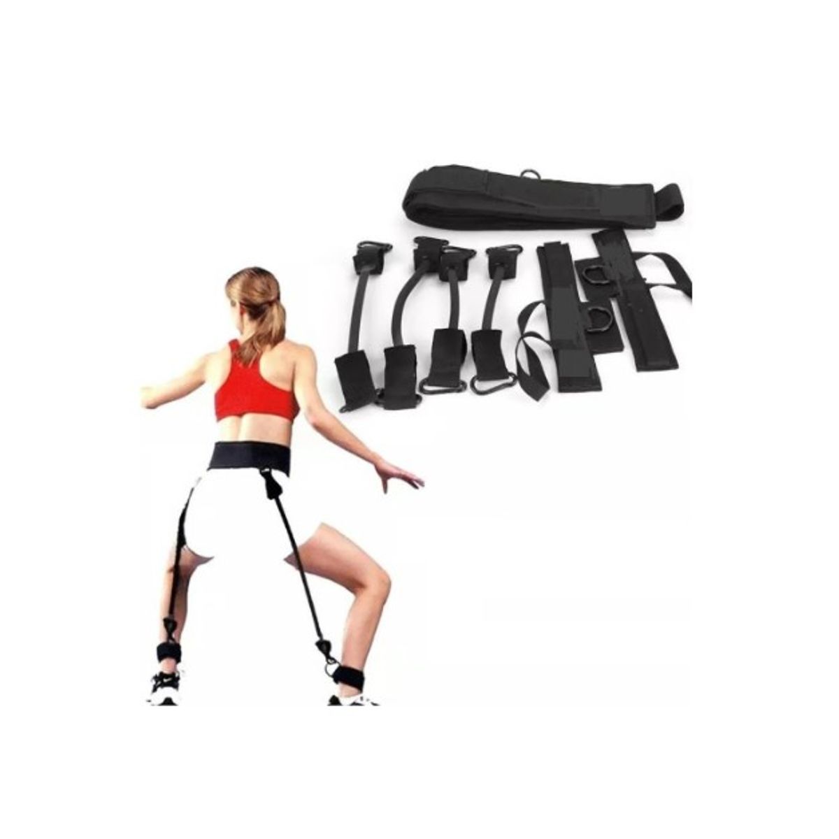 GENERICO - Ligas De Resistencia Piernas Con Bandas Elasticas 8 Piezas