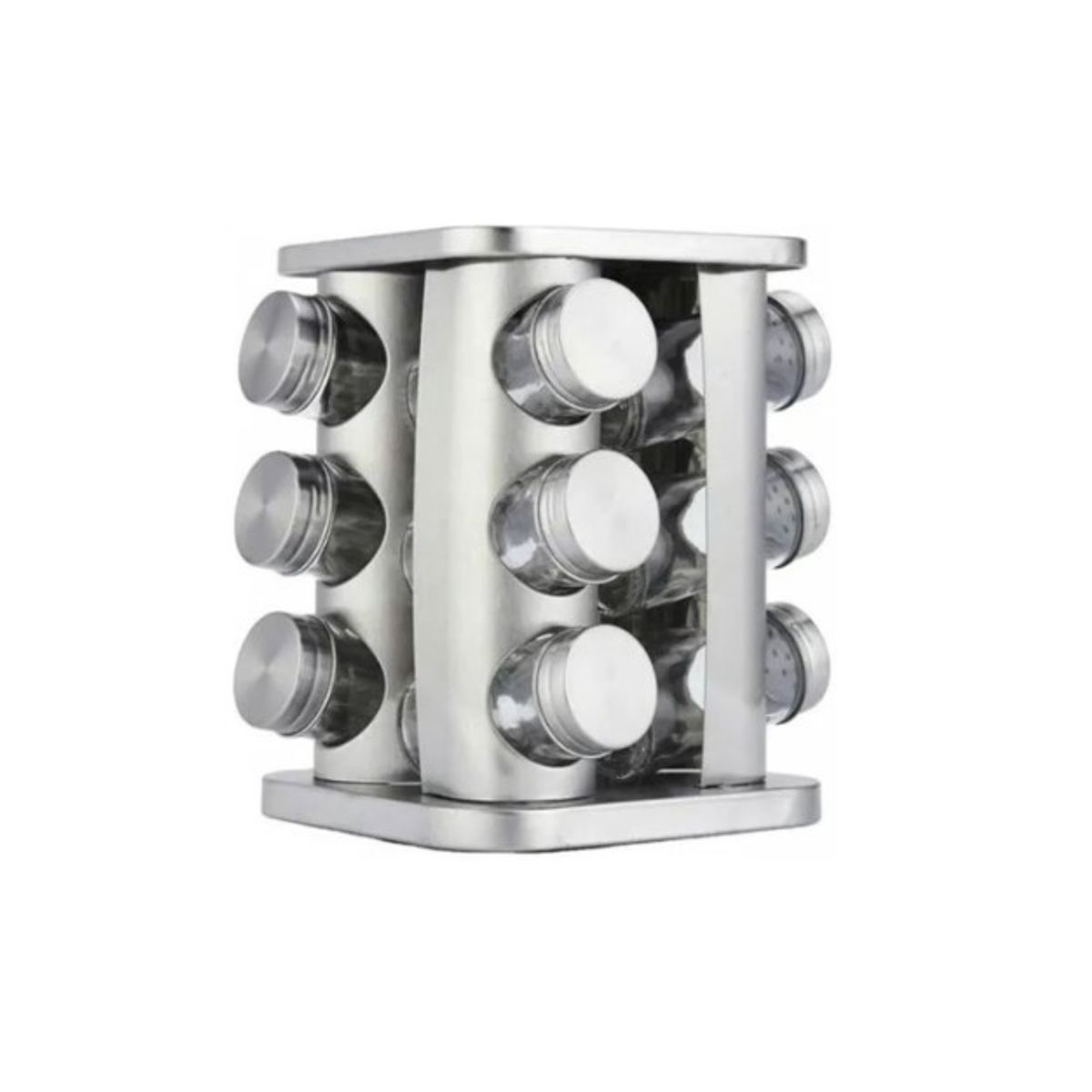 GENERICO - Set De Especiero Metálico 12 Piezas Condimentos Aliños Especies