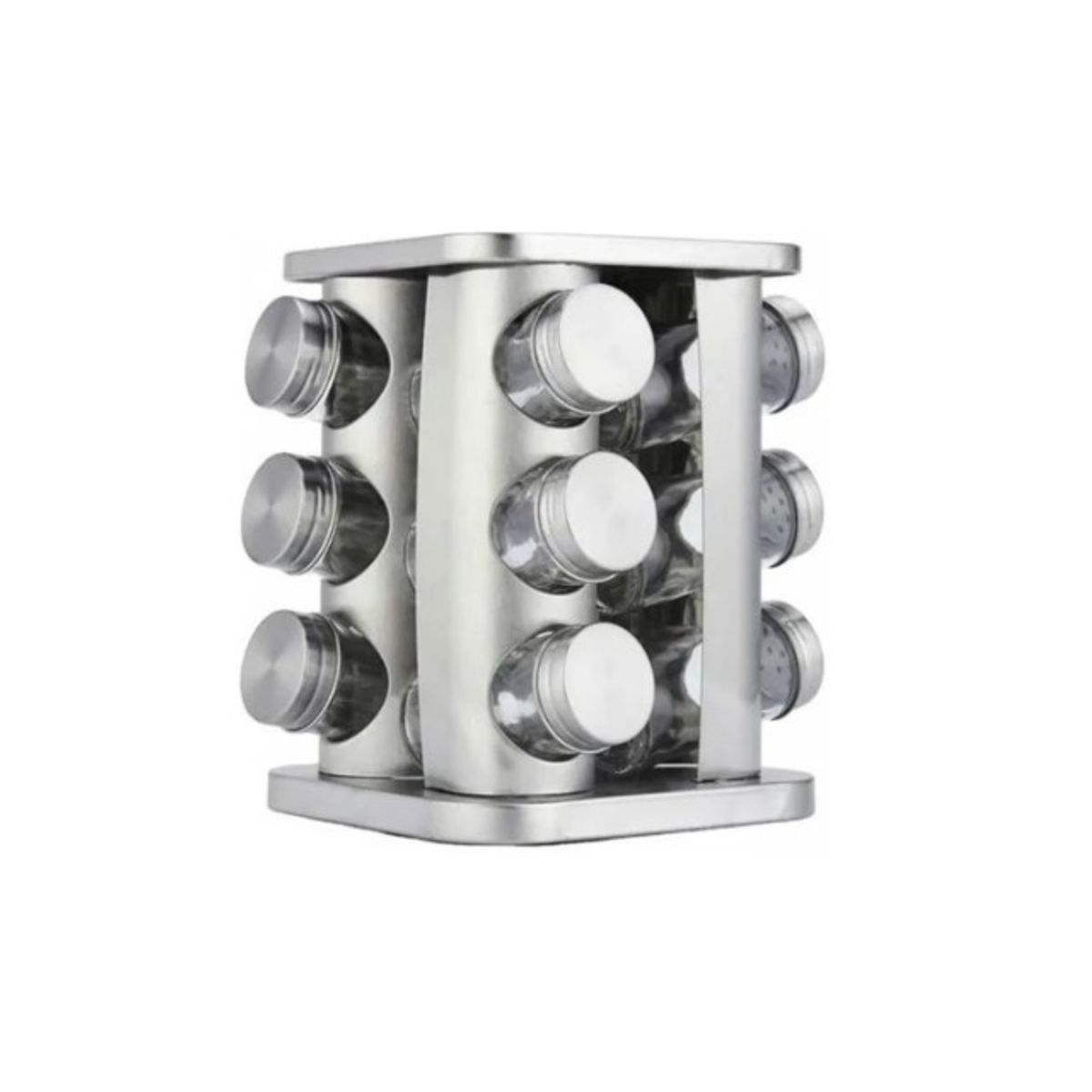 GENERICO - Set De Especiero Metálico 12 Piezas Condimentos Aliños Especies