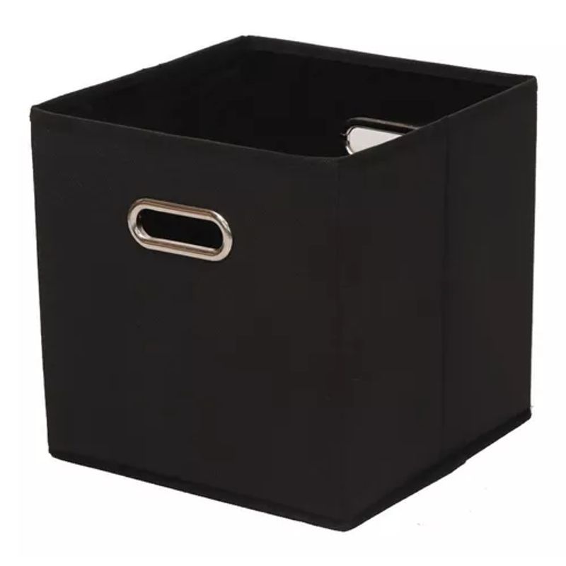 GENERICO - Set 3 Cajas Asas Organizadoras De Tela Plegables Negro